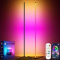 Corner Floor Lamp 2 Pack, LED Lamps with Remote, RGB Standing Lamp, LED Light Stick, Music Sync Dimmable Color Changing Ambient Light Bar for Bedroom, Living Room, Gaming Room, Party, Dorm