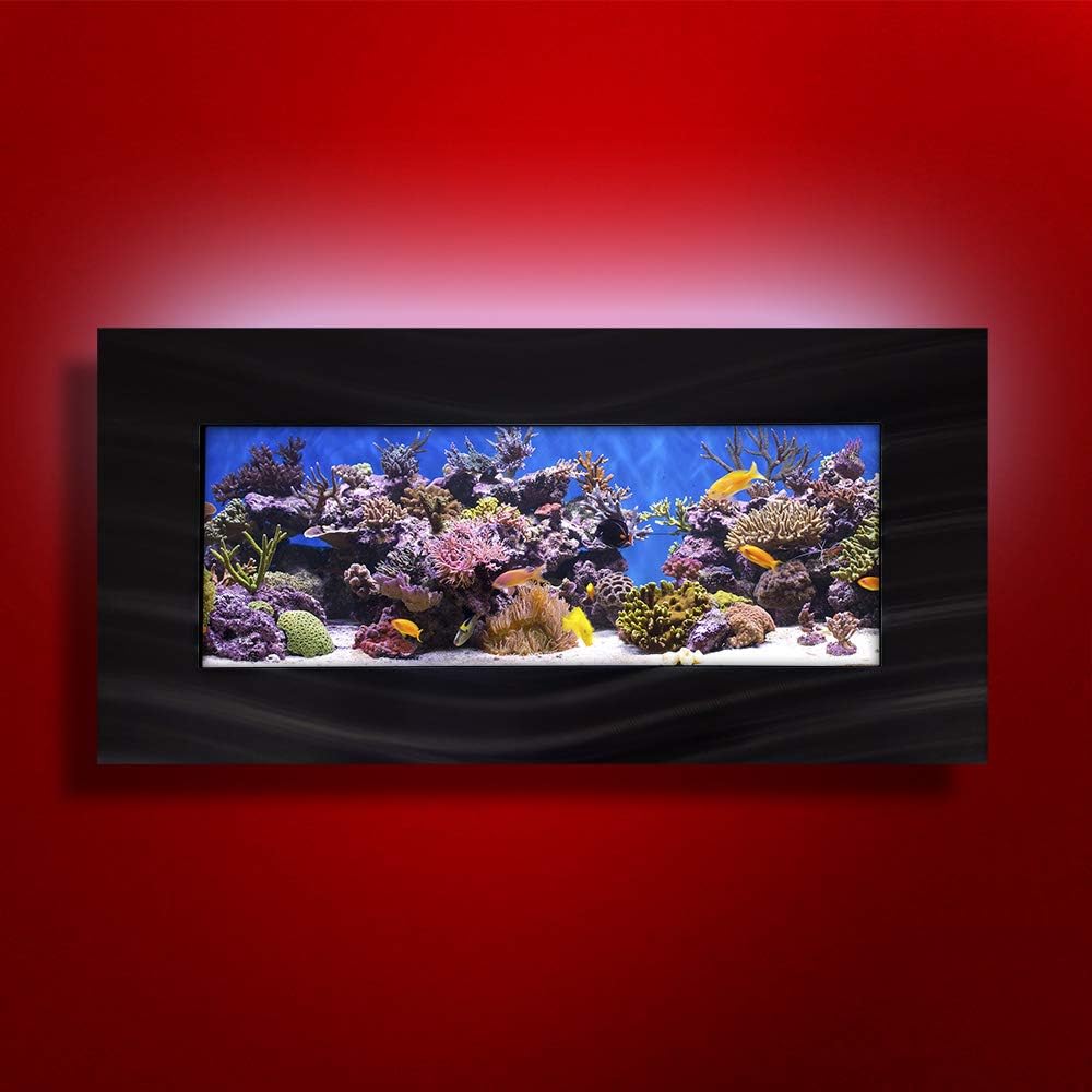 Aussie Aquariums AA-Skyline-BBLACK 2.0 Wall Mounted Aquarium Brushed Black