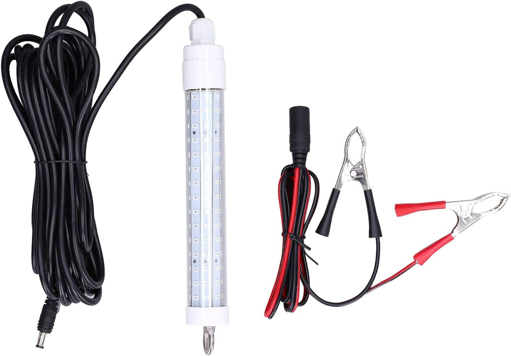 Underwater Fishing Light LED Green, IP68 Submersible 10W 1000lm, 360 Degree Fish Attractor for Squid Prawn Perch, 21.5cm 6m Wire