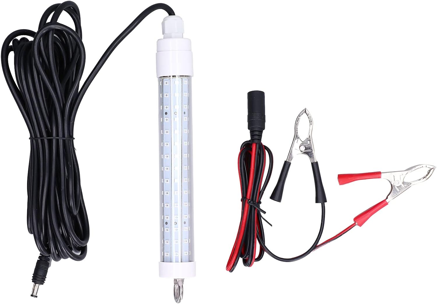 Underwater Fishing Light LED Green, IP68 Submersible 10W 1000lm, 360 Degree Fish Attractor for Squid Prawn Perch, 21.5cm 6m Wire