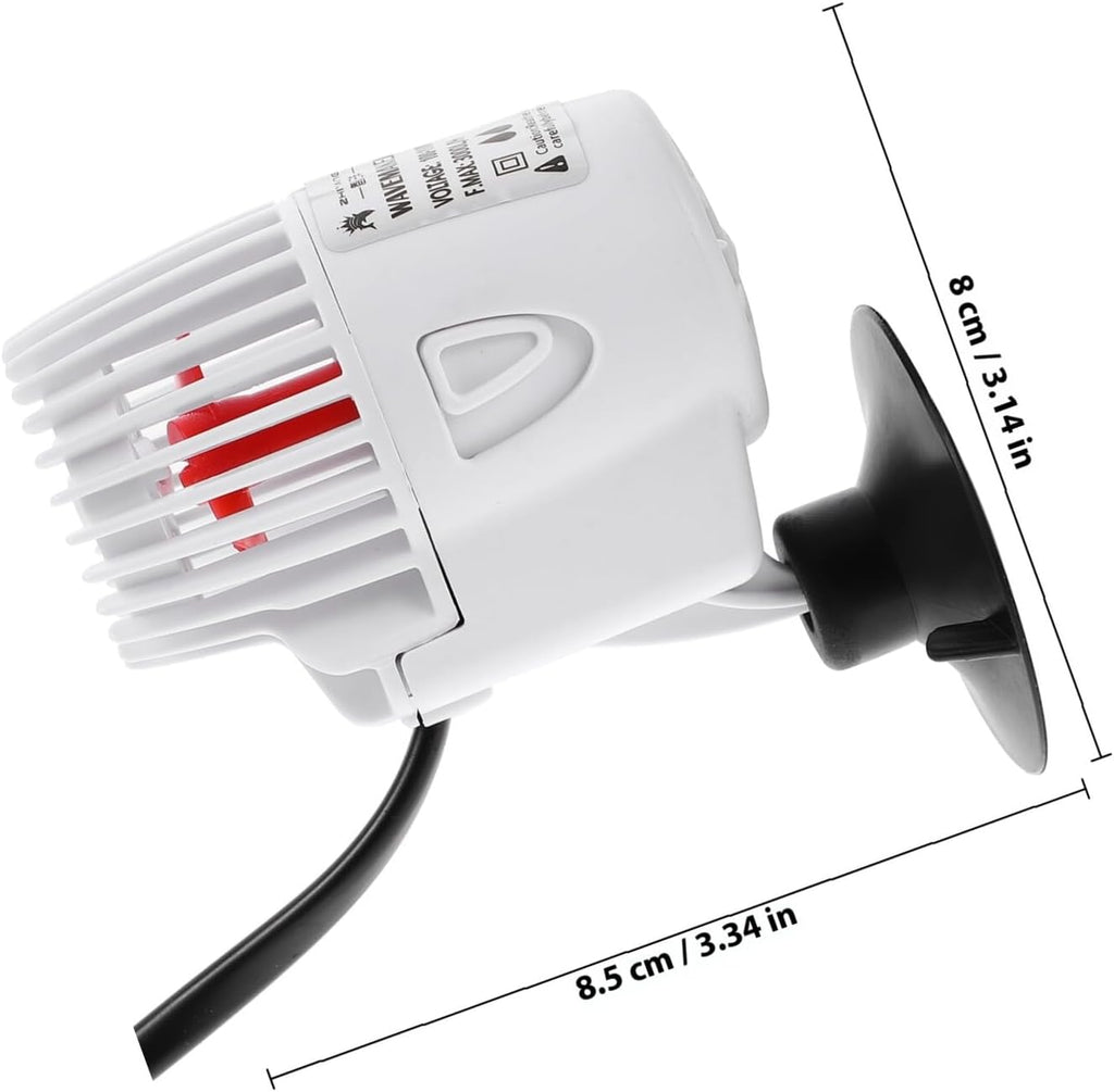 Aquarium Wave Maker Pump with Suction Cup Bracket Powerful Circulation and Water Cleaning for Fish Tank Quiet Plastic Surf Pump with US Plug Suitable for Fresh and Saltwater