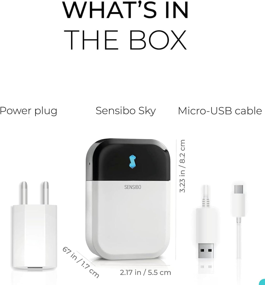 Sensibo Sky 3 Pack, Smart Home Air Conditioner System - Quick & Easy Installation. Maintains Comfort with Energy Efficient App - Automatic On/Off. Wifi, Alexa and Siri.