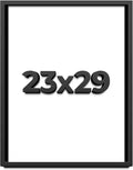 23x29 Shadow Box Frame Black | 1 Inch Deep Solid Wood Shadowbox Display | UV Resistant Acrylic Plexiglass, Acid Free Backing, Hanging Hardware | Dugan Picture Frame Style