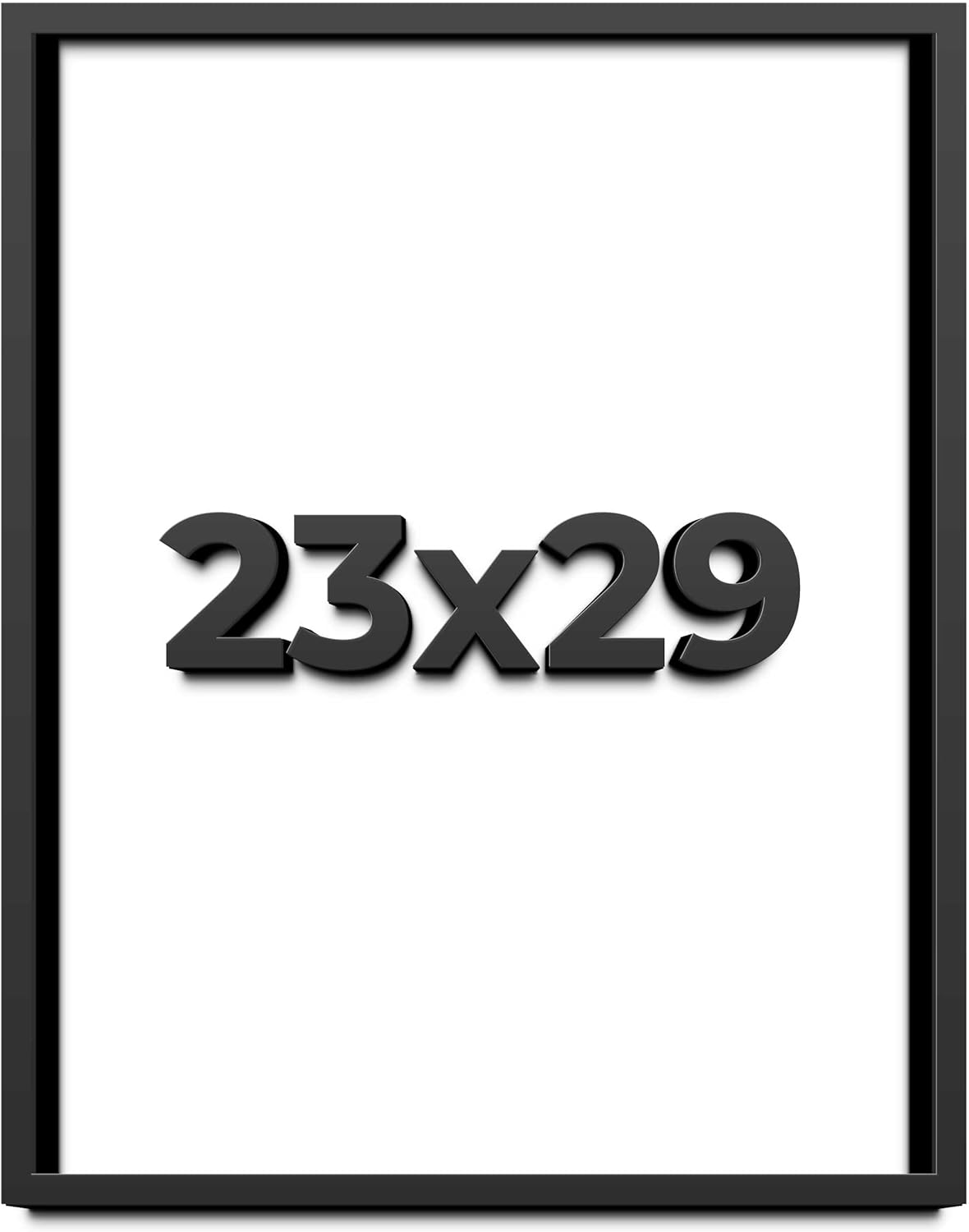 23x29 Shadow Box Frame Black | 1 Inch Deep Solid Wood Shadowbox Display | UV Resistant Acrylic Plexiglass, Acid Free Backing, Hanging Hardware | Dugan Picture Frame Style