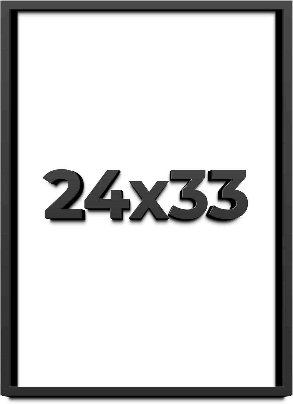 24x33 Shadow Box Frame Black | 1 Inch Deep Solid Wood Shadowbox Display Frame | UV Resistant Acrylic Plexiglass, Acid Free Backing, and Hanging Hardware | Dugan Picture Frame Style