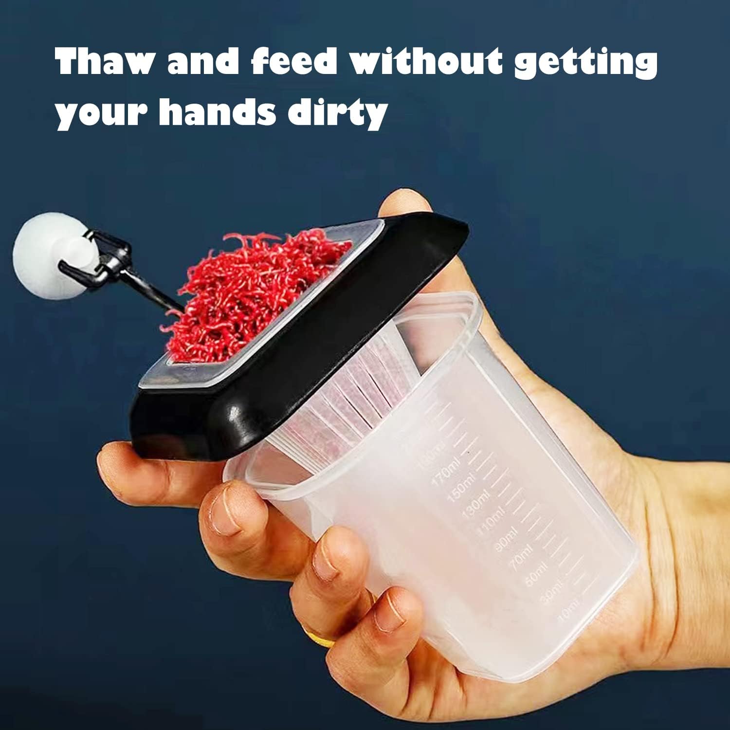 Dbeans Floathng Aquarium Fish Feeder, Red Worm Cup, Multiple Pets