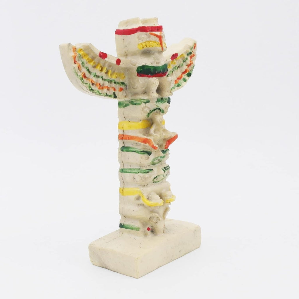 Indian Totem Pole Statue Fish Tank Decor Bearded Dragon Tank Decorations Terrarium Native American Tribe Clan Sculpture Ancient Culture Reptile Spider Hawaiian Figurine Décor Ornament Beign