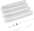 Grow Lights for Indoor Plants 1FT, Red-Enhanced Full Spectrum 5000K Grow Light, 28W(4 x 7W), T5 LED Grow Light Strips for Leafy Greens and Vegetables, High PPFD, Linkable, White, 4-Pack