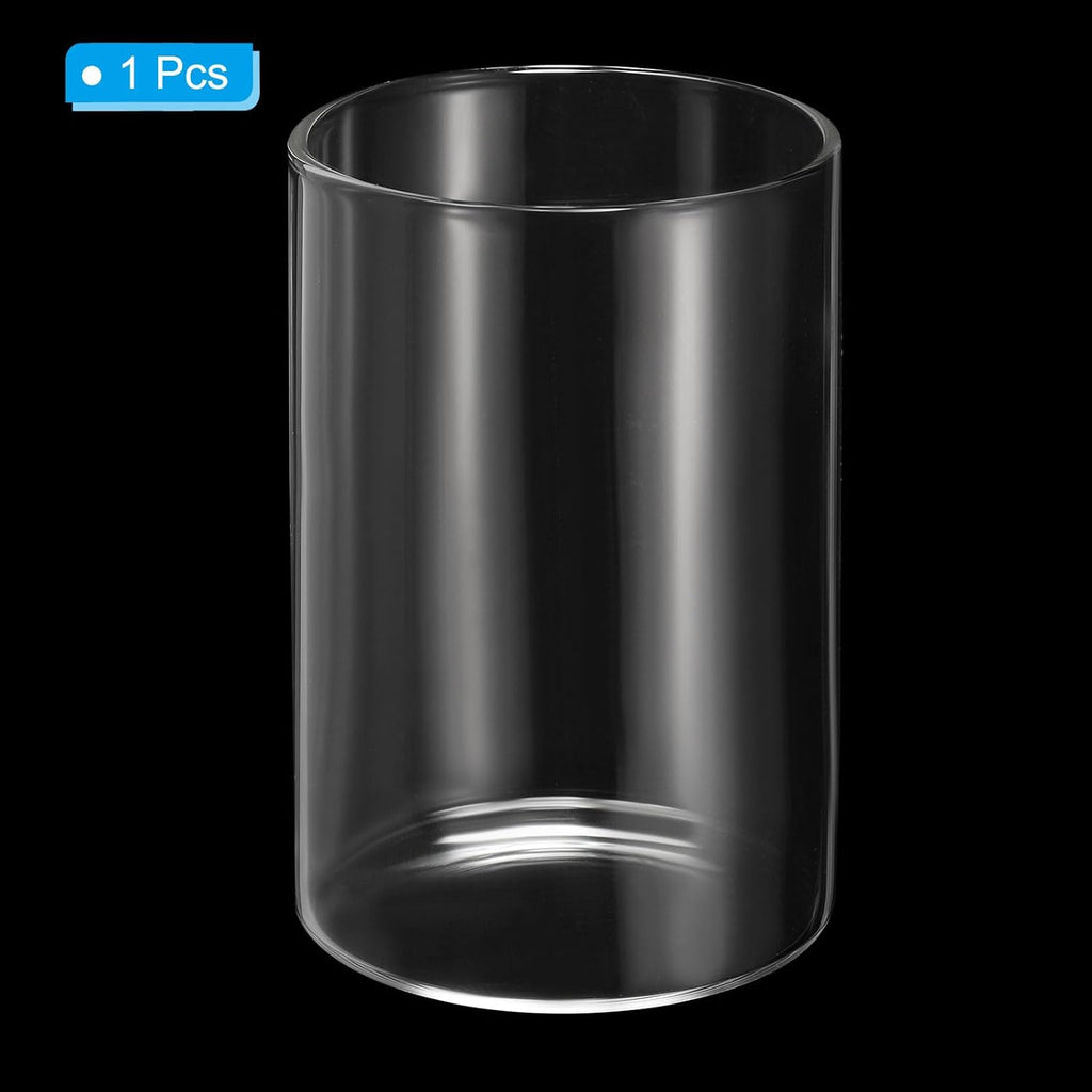 PATIKIL Clear Glass Cylinder Vase, 3.9" Tall and 2.6" Dia, 250ml Capacity, Tabletop Flowers Vase, Floating Candle Holder, Modern, Transparent, Durable