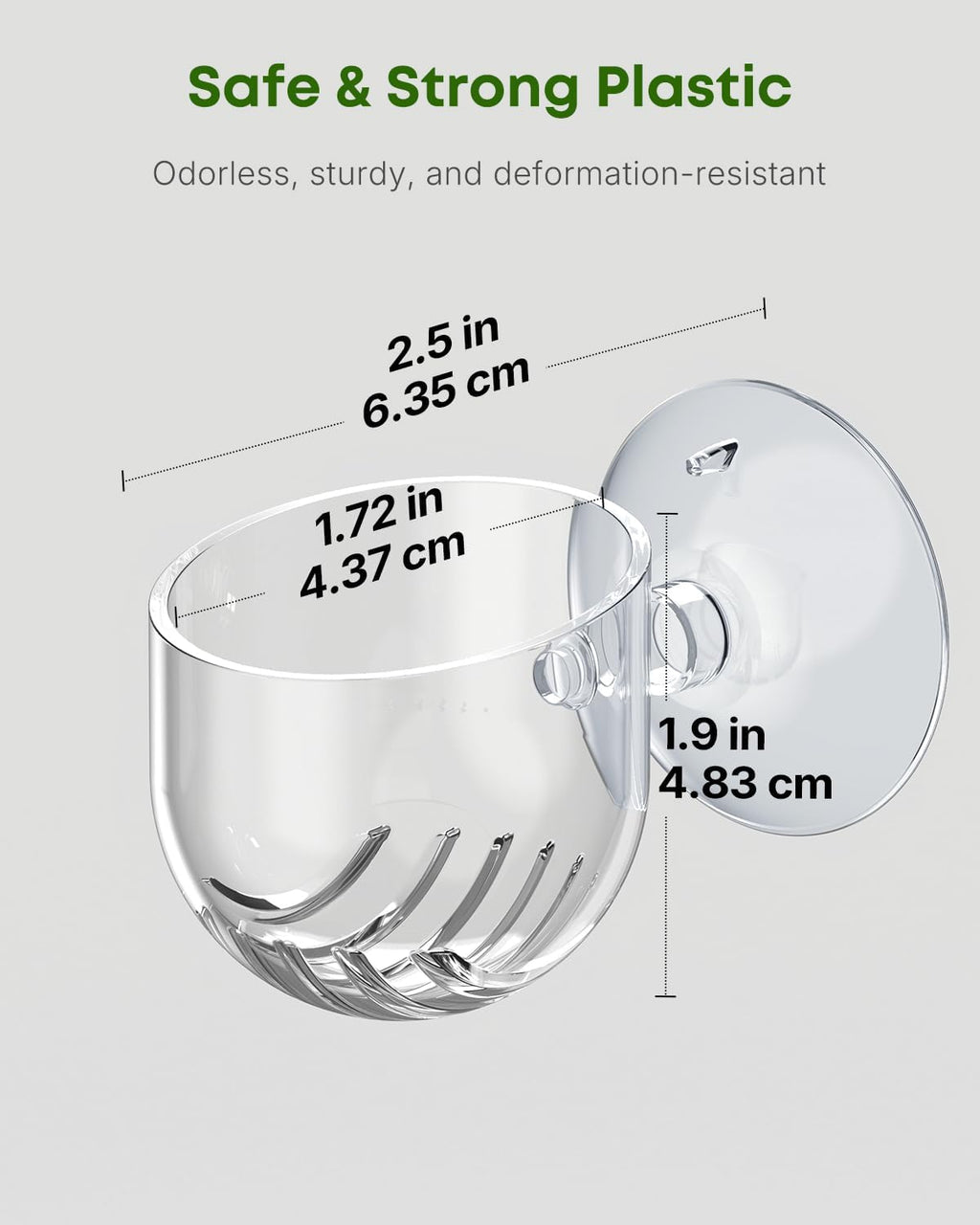 Pawfly Aquarium Plant Holder with Suction Cup, Clear Plastic Fish Tank Planting Holder, Fish Tank Plant Pot for Aquascape Decoration, Aquarium Planter Cup, 4 Pcs.