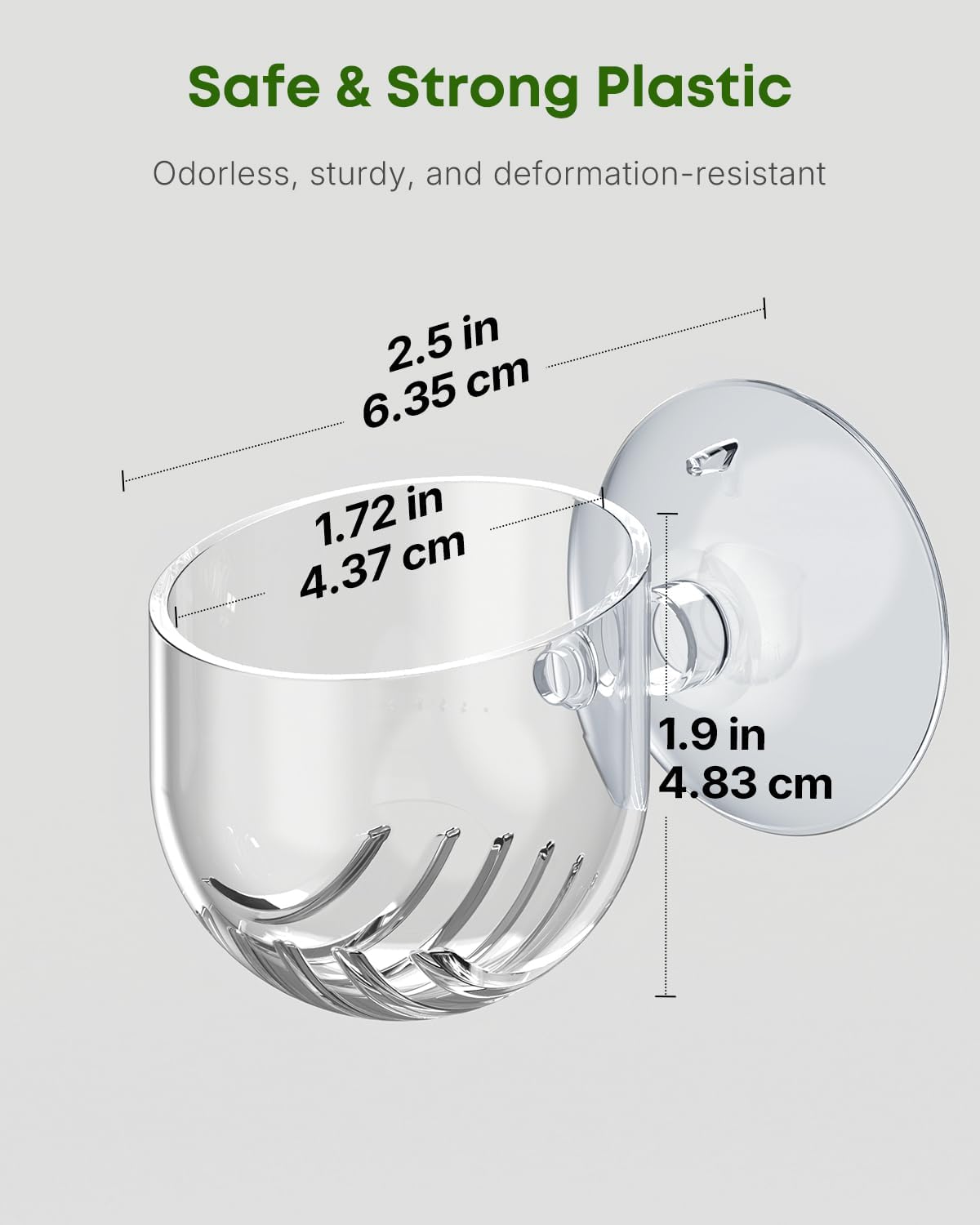 Pawfly Aquarium Plant Holder with Suction Cup, Clear Plastic Fish Tank Planting Holder, Fish Tank Plant Pot for Aquascape Decoration, Aquarium Planter Cup, 4 Pcs.