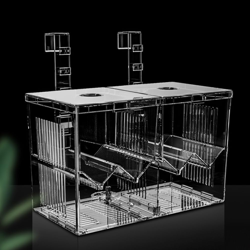Aquarium Breeder Box, Acrylic Aquarium Breeder Box, Isolation Hatchery Feeding Boxes for Small Fish Fry Hatchery