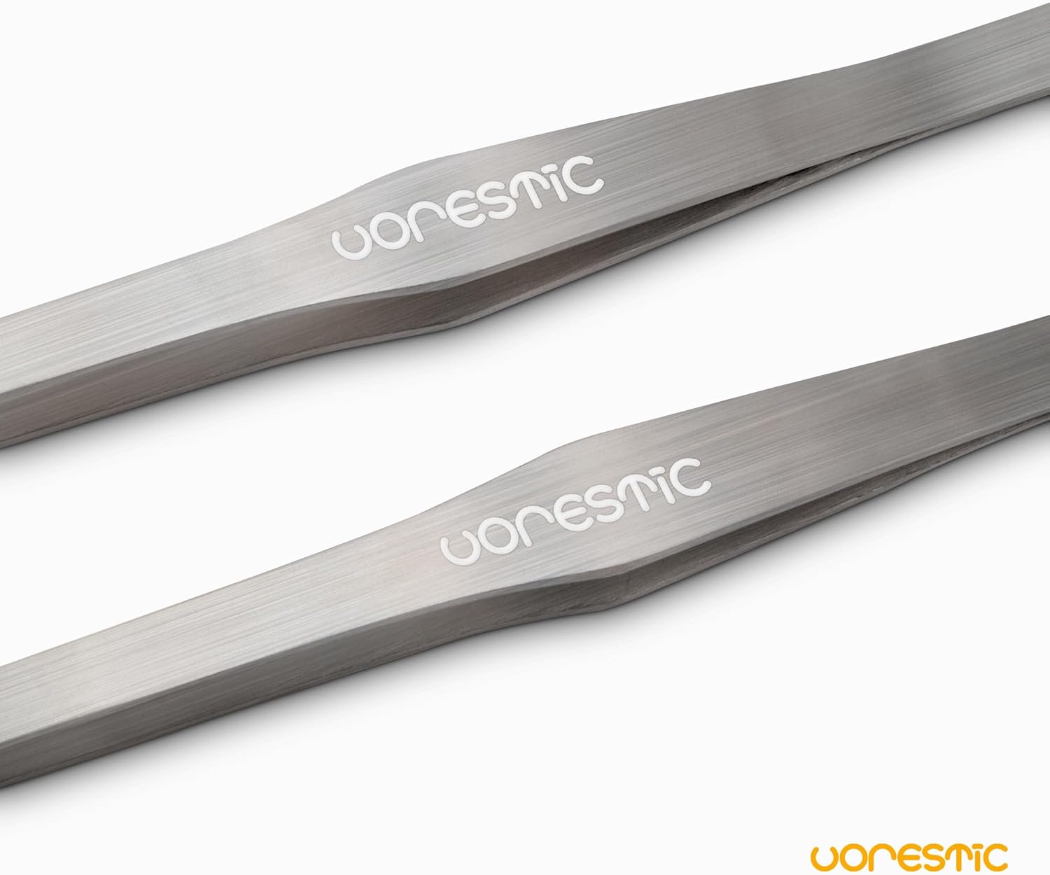 VORESTIC 2 Pcs 15 Inch Tweezers, Heavy Duty Reptile Feeding Tongs, Aquarium Tongs, Reptile Tweezers Feeding, Reptile Tongs, Straight and Curved Long Tweezers for Aquarium and Terrarium