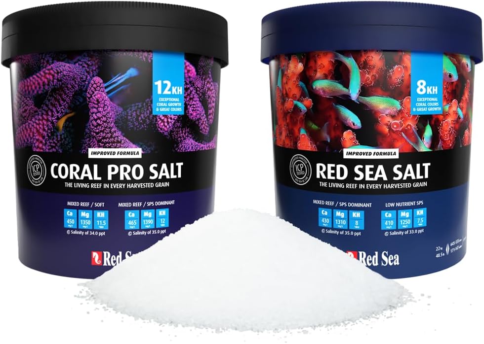 Red Sea Coral Pro Reef Salt Mix Large Bucket - Makes 175 Gallons Complete Marine Saltwater Aquarium Advanced Formula Optimal Coral Health & Stability