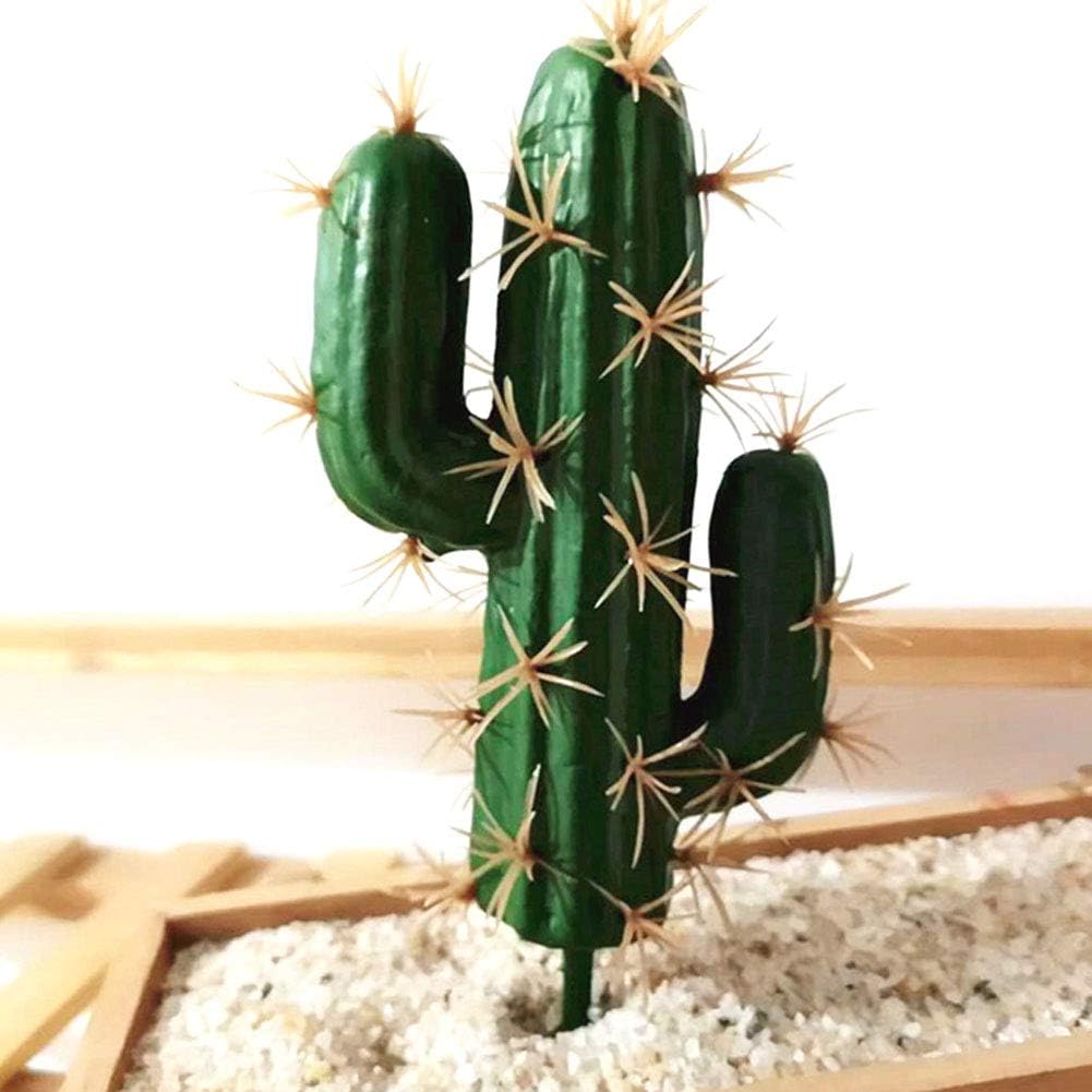 FagusHome Artificial Cactus Decor Faux Cactus Plant Fake Succulents Plants Artificial Cacti 4 Pieces Unpotted Indoor Home Décor Fake Cactus Stems