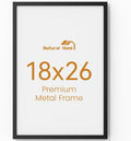 18x26 Aluminum Metal Picture Frame,Tempered Glass Black Large 18 x 26 Poster Frame for Puzzles Photos or Artwork to Wall Mount Horizontal or Vertical for Decor House,Office,Hotel
