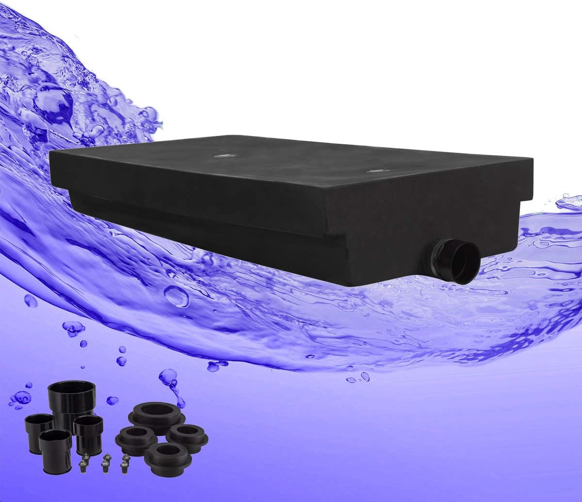 RecPro 50 Gallon RV Holding Tank 53" x 27" x 10 1/2" | Waste Water Tank | RV Waste Water Tank | RV Water Holding Tank | Includes Fittings Kit | Made in America