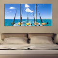 Fishing Pictures Fishing Rod Painting for Living Room Kitchen Fish Decor for Home Ocean/Seascape Wall Art 3 Pieces Big Game Artwork Framed Gallery-Wrapped Ready to Hang Man Cave Gift(42''Wx20''H)
