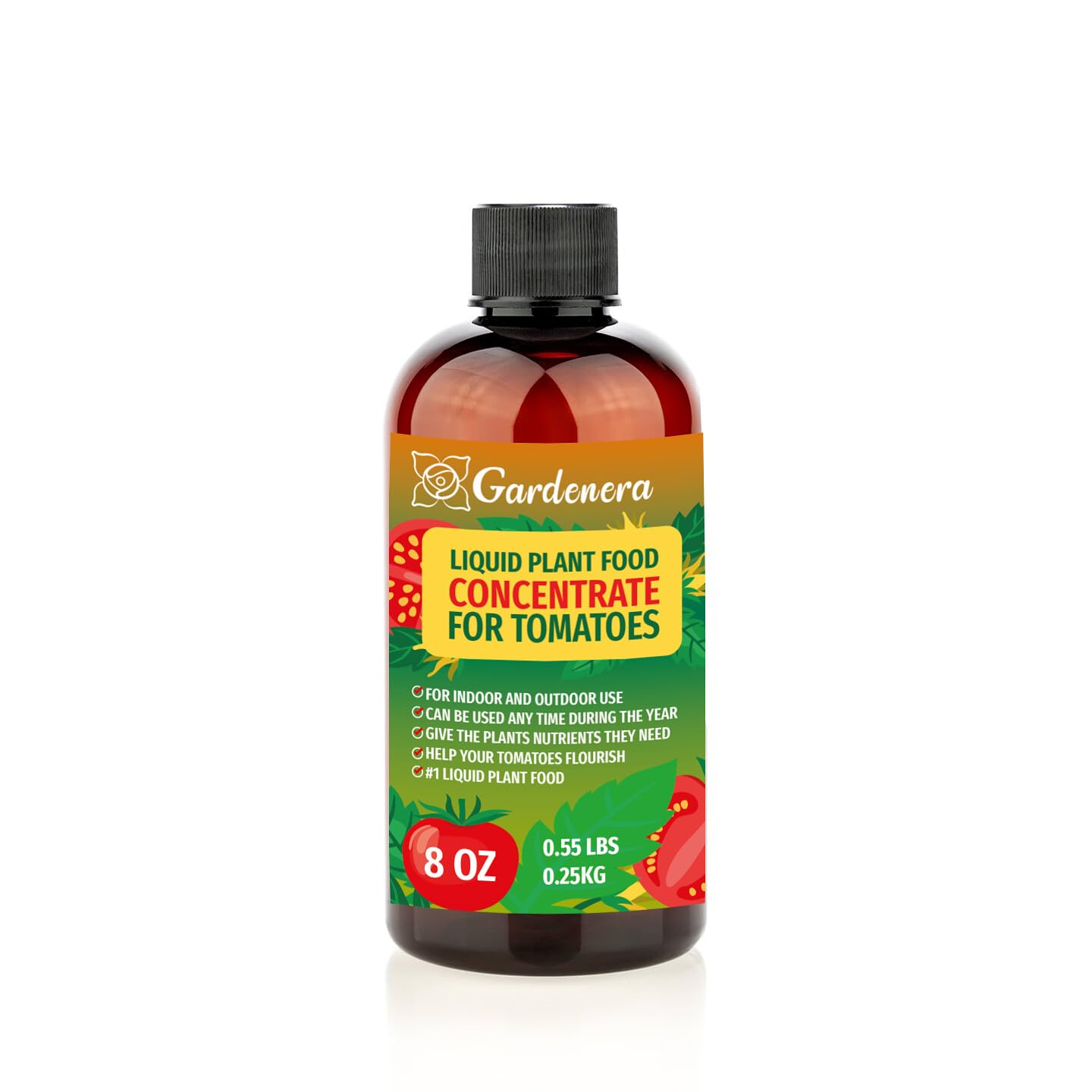 Gardenera Plant Growth Superfood for Tomatoes with 18 Essential Vitamins & Minerals - Organic Plant Food Fertilizer - Micro-Fungi and Bio-Organisms for Tomato Plant Care & Growth Enhancement - 8oz