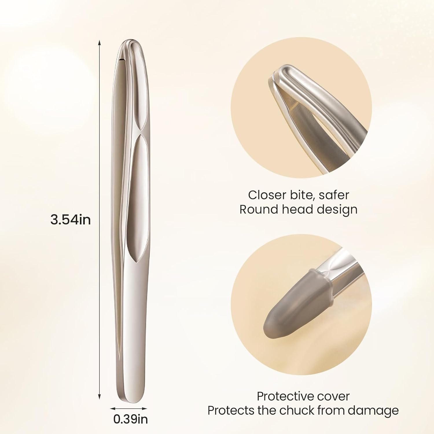 Eyebrow Tweezers for Women-1 Pack (Round)
