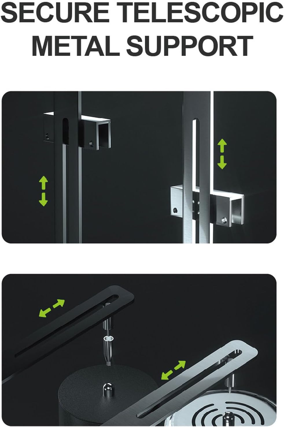 Yunir Aluminum Alloy Aquarium Light Holder, LED Fish Tank Light Bracket, Silver, Modern Wall Mount, 12.2 x 3.5 x 1.96 Inches
