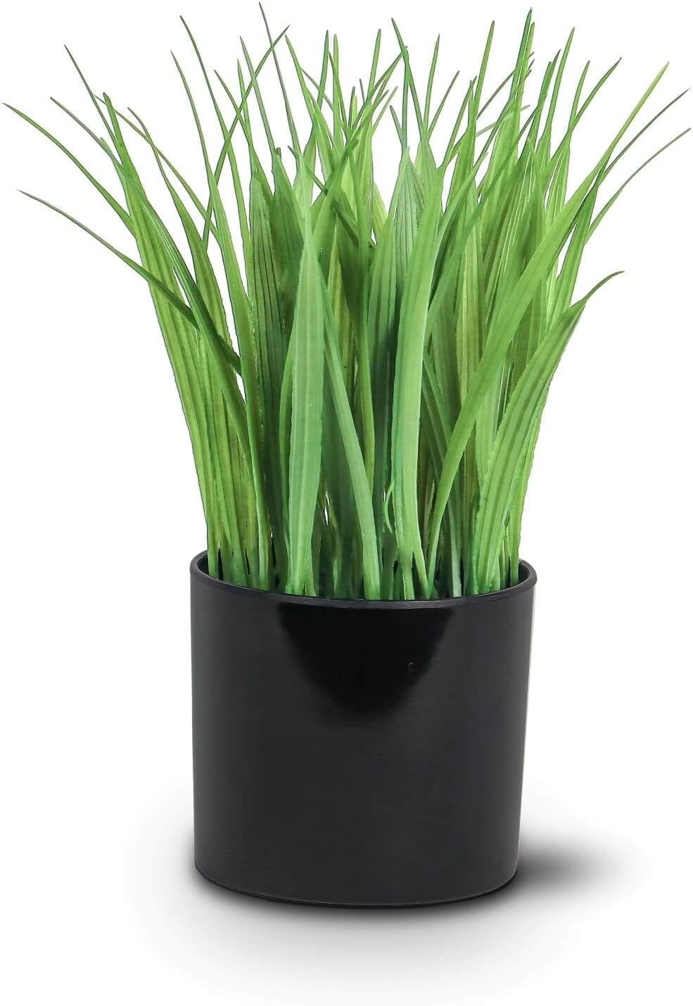 Fake Plants Indoors Potted Wheat Grass Faxu Plants for Desk Table Shelf Decor, Artificial Plants Greenery Indoor for Bathroom Office Kitchen Living Room Farmhouse Home Decoration