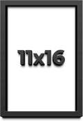 11x16 Shadow Box Frame Black | 1 Inch Deep Solid Wood Shadowbox Display | UV Resistant Acrylic Plexiglass, Acid Free Backing, Hanging Hardware | Dugan Picture Frame Style