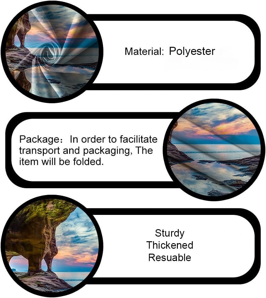 10x5ft Ocean Backdrop Summer Tunnel Mountain Sunset Blue Lake Water Moss Seaside Scenery Luau Photography Background Party Holiday Birthday Wedding Studio Photo Props Polyester