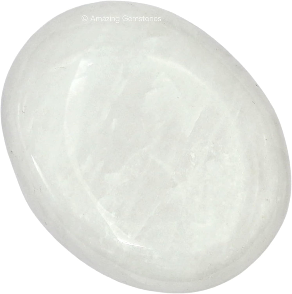 Amazing Gemstone Snow Quartz Crystals and Healing Stones - Large Palm Stone Crystals Piedra - Crystal for Good Luck, Balanced Positive Energy, Meditation - Unique Stocking Stuffers, Gifts for Women