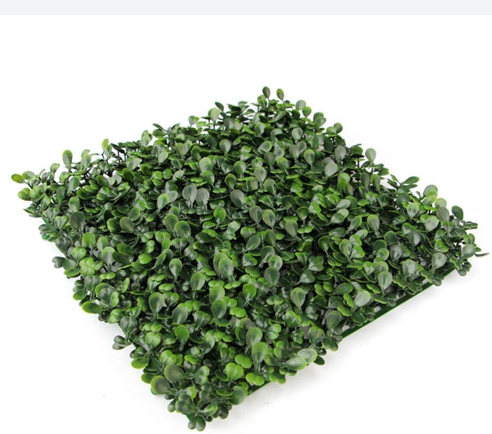 48 PCS Grass Wall Panels, 10"x 10" Artificial Boxwood Hedge Greenery Backdrop Covers, Privacy Hedge Screen for Indoor Outdoor Garden Backyard Fence