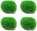 MiOYOOW 4PCS Decorative Moss Balls, Artificial Moss Decorations, Creative Aquatic Plant Ornaments for Fish Tank Aquarium Garden Home Bowl Vase Party Wedding Christmas Decor