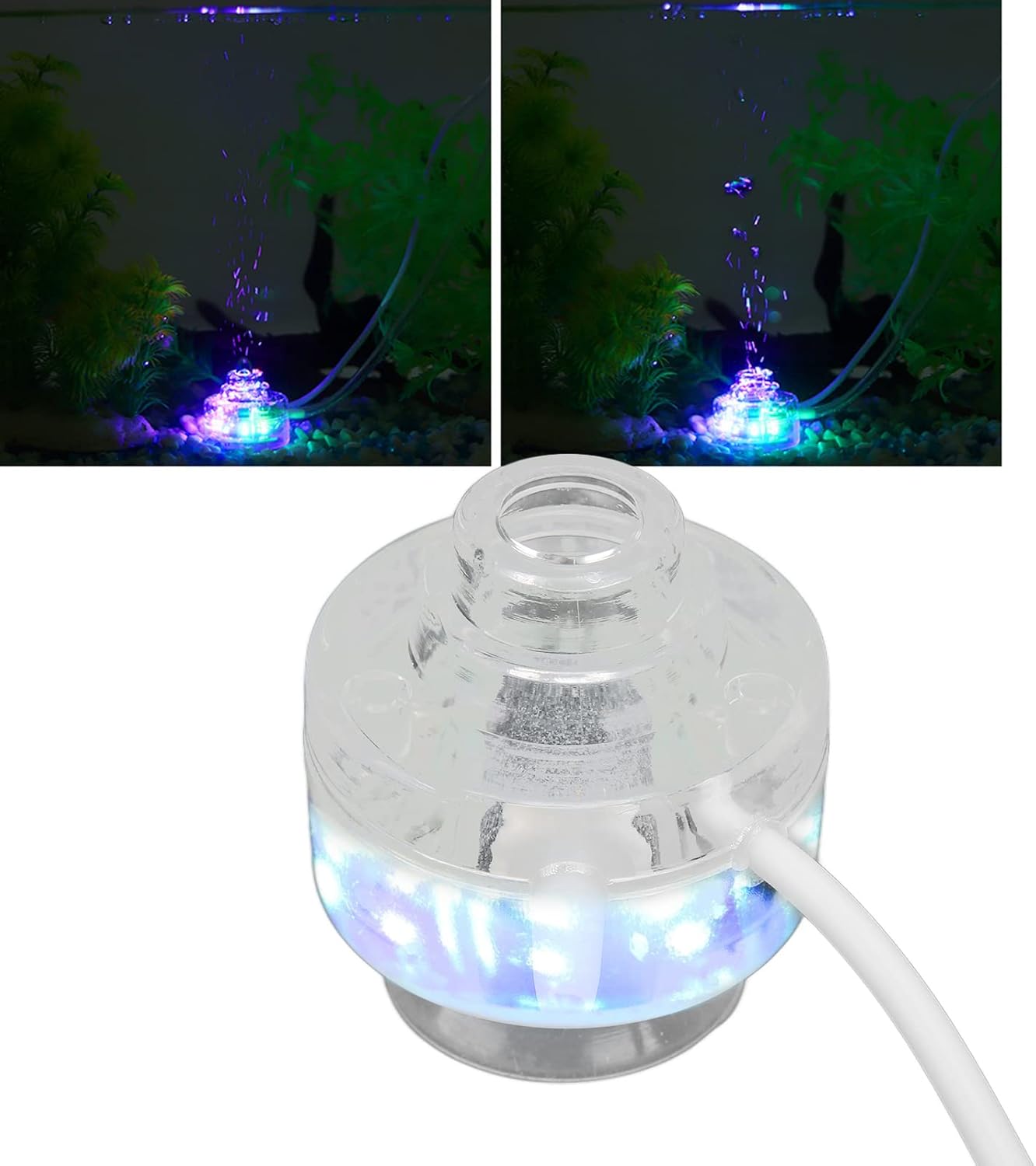 Submersible LED Pool Lights, Mini Fish Tank Bubble Light, Colorful Gradient USB Powered - Waterproof, Easy Installation, Ideal for Aquariums and Ponds