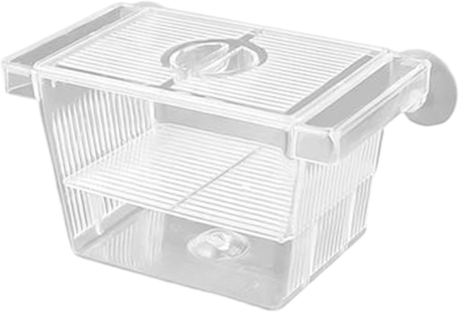Fish Breeding Box, Transparent Insulation Breeder Box for Fish Tank, 5x3x3 Detachable Plastic Small Tank for Babies, Shrimp, Clown and Guppy