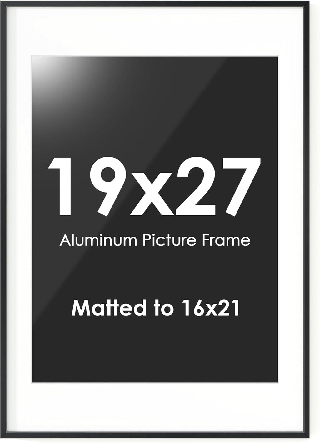 Fun Memories 19x27 Picture Frame, Metal Picture Frame Wall Mounting Horizontally or Vertically - Poster Frame Simple and Elegant Decor for Wall - 1 Pack - Black