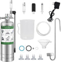 Aquarium Co2 System 2L with Double Switch Solenoid Valve, Co2 for Aquarium Plants with Adjustable Bubble Counter