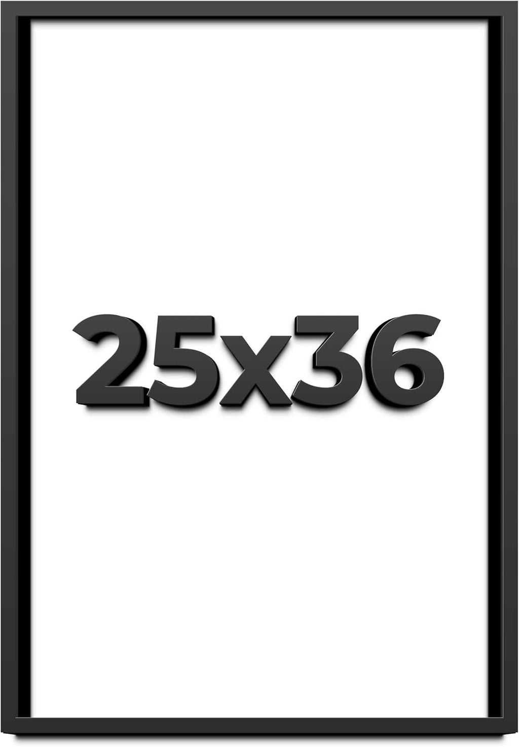 25x36 Shadow Box Frame Black | 1 Inch Deep Solid Wood Shadowbox Display Frame | UV Resistant Acrylic Plexiglass, Acid Free Backing, and Hanging Hardware | Dugan Picture Frame Style