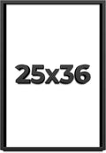 25x36 Shadow Box Frame Black | 1 Inch Deep Solid Wood Shadowbox Display Frame | UV Resistant Acrylic Plexiglass, Acid Free Backing, and Hanging Hardware | Dugan Picture Frame Style