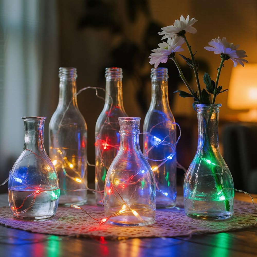 USB Fairy Lights 2 Pack,100 LED Plug in String Lights with 8 Modes for Indoor and Outdoor,Bedroom Decor,Wedding Party Christmas Valentine's Day Wreath DIY Decoration,Multicolour