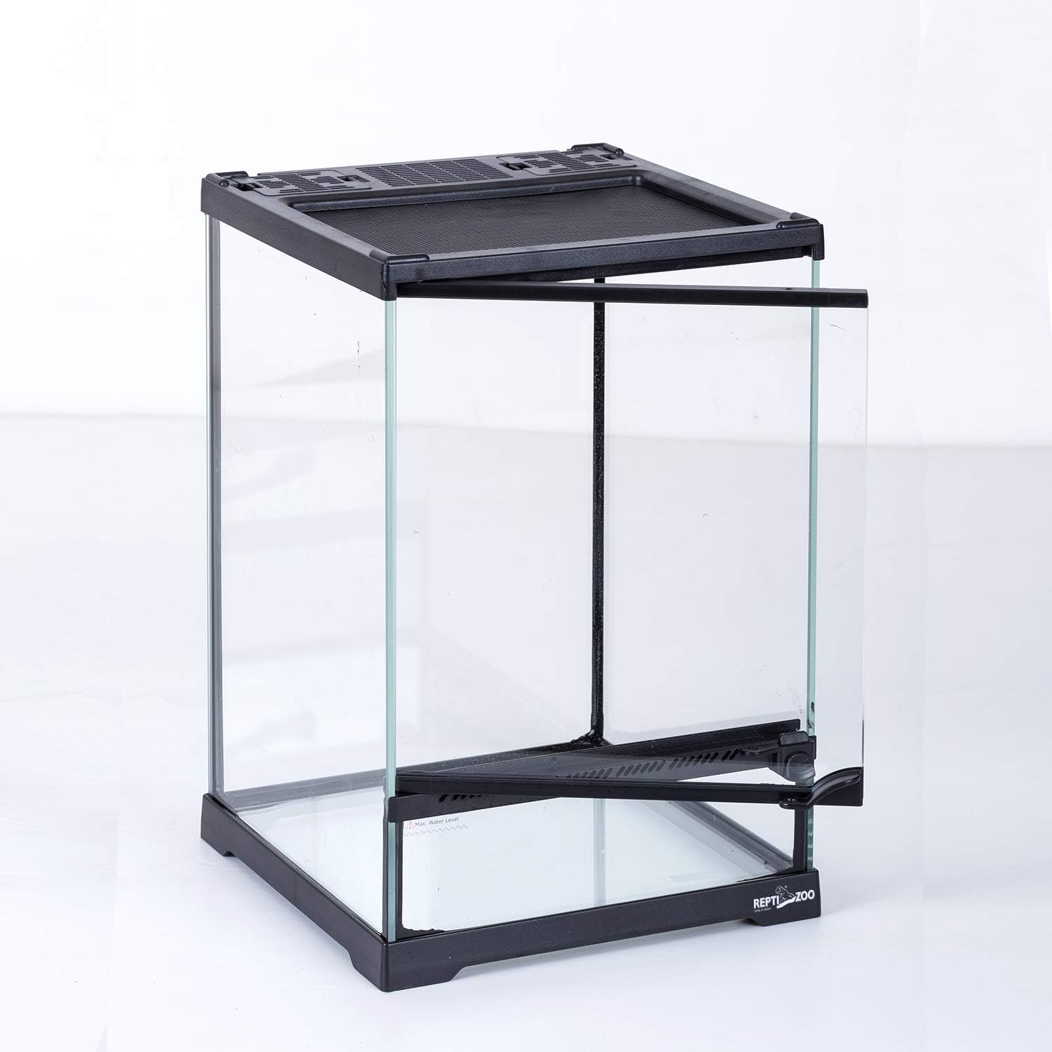 REPTI ZOO Mini Reptile Glass Terrarium,Front Opening Door Full View Visually Appealing Mini Reptile or Amphibians Glass Habitat