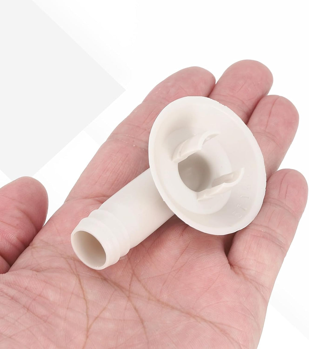 uxcell 5Pcs Air Conditioner Drain Hose Connector Elbow Fitting with Rubber Ring for Mini-Split Units and Window AC Unit 18mm, White