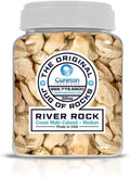 32 oz Jug Multicolor Cream Medium River Rock, 1½-3 inch size, for indoor outdoor decor, vase filler, candles, art, crafts, aquariums, fairy garden, planters, tablescapes, terrariums