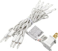 Mini Christmas Lights String Warm White Vintage Short Strand String Lights, Clear Bulbs Wire Fit Light up Christmas Decorations(10 Bulbs No Connectable,5.5ft,White)