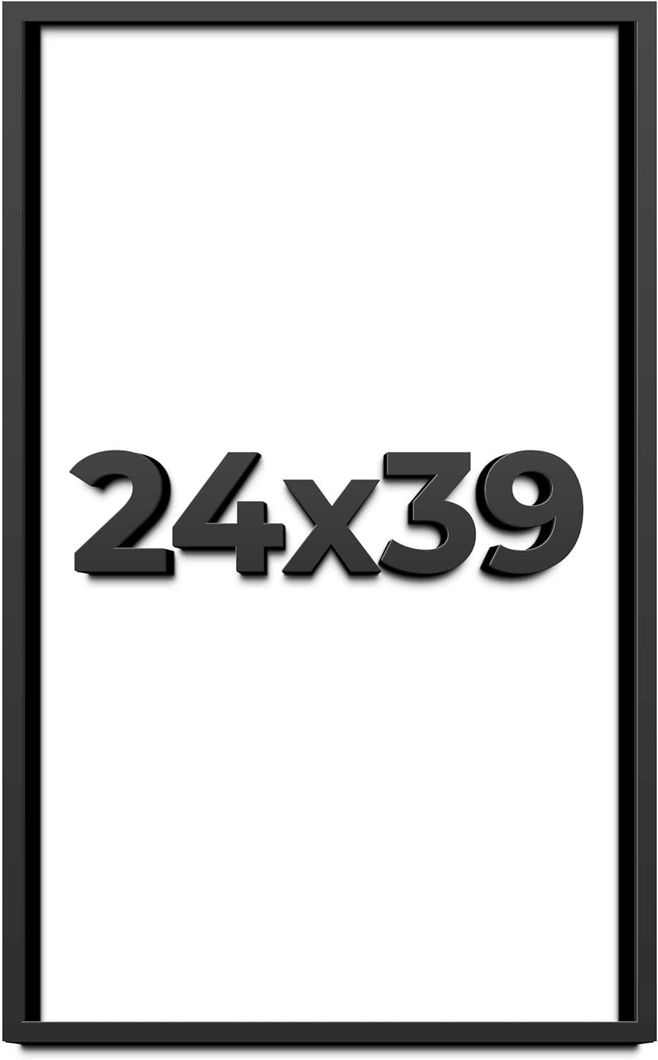 24x39 Shadow Box Frame Black | 1 Inch Deep Solid Wood Shadowbox Display Frame | UV Resistant Acrylic Plexiglass, Acid Free Backing, and Hanging Hardware | Dugan Picture Frame Style