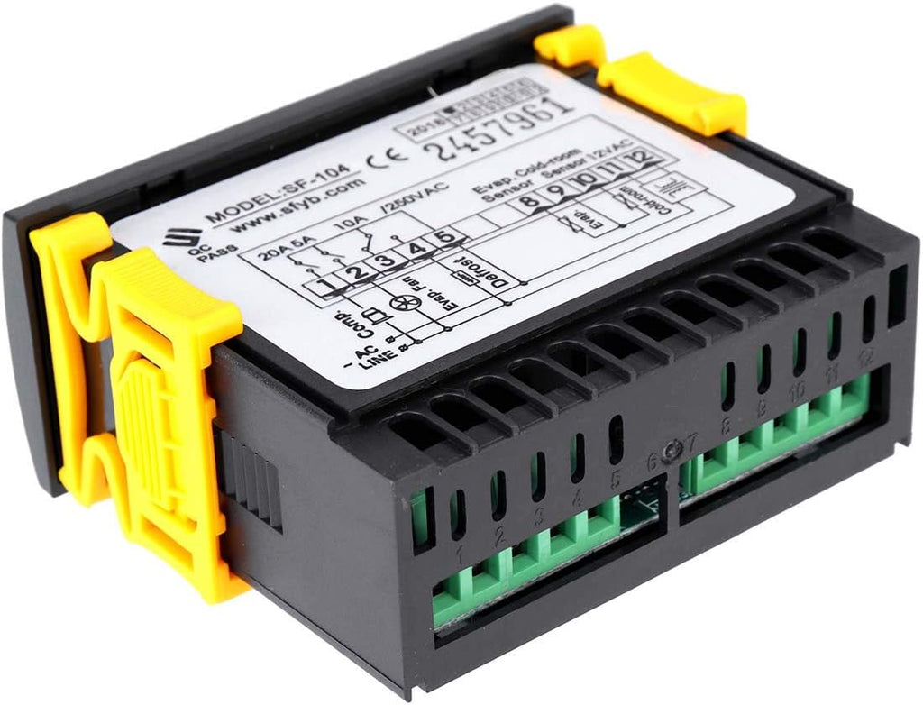 MXBAOHENG Thermostat Temperature Controller SF-104 Digital Display Temperature Regulator 110V Evaporator Fan Controller Defrost Heating Wire Controller