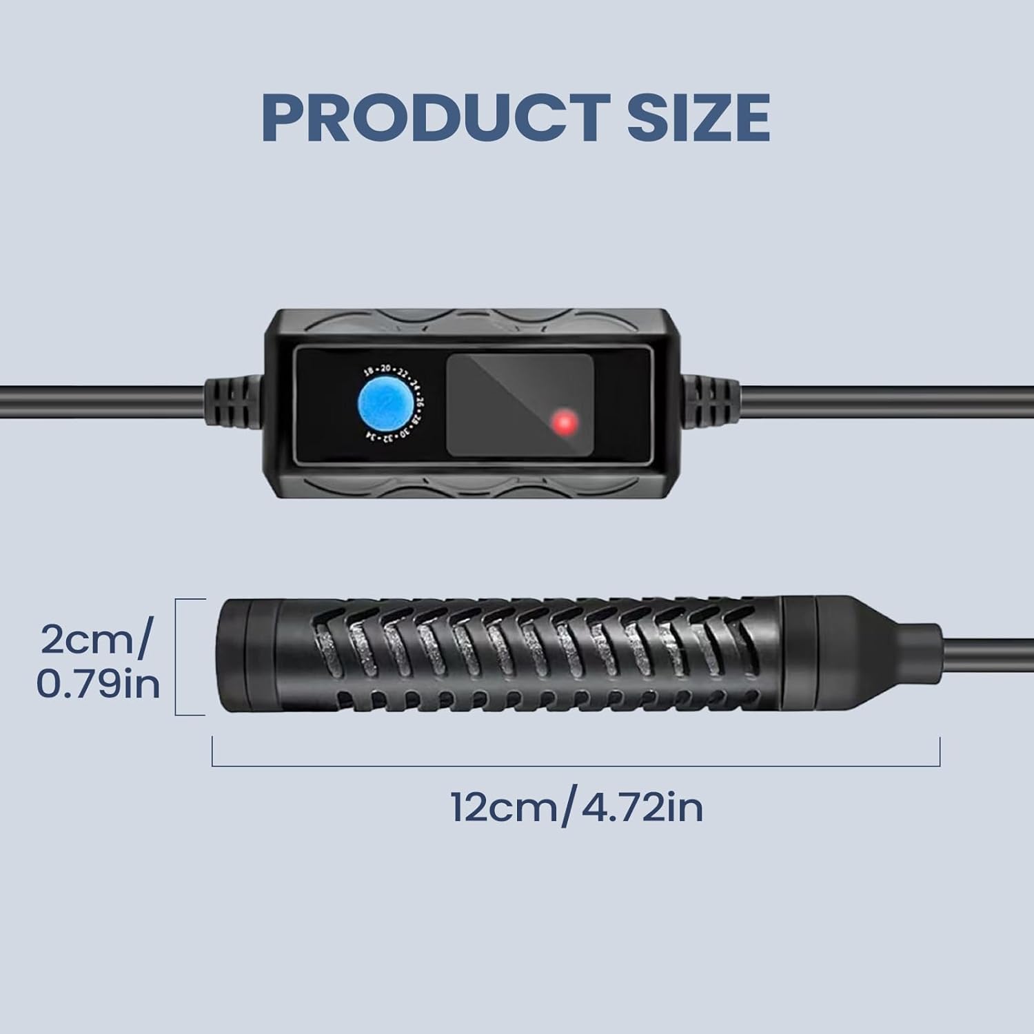 Fish Tank Heaters,100W Vertical Installation Heater | Saltwater Thermostat with Suction Cups | for Fish Betta Pond Turtle Reptile Saltwater Marine Tank Freshwater Aquarium