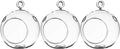 WGV Hanging Terrarium Globe, Width 3", Height 4", DIY Air Succulent Planter, Clear Glass Vase Orb with Flat Bottom, Candle Holder for Windowsill Outdoor Garden Decor, 3 Pieces Bulk