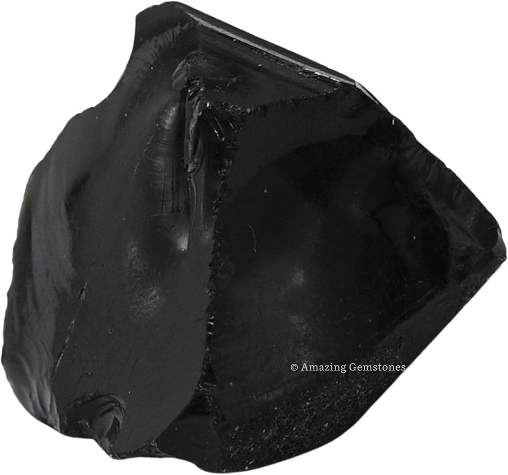 Amazing Gemstone Black Obsidian Raw Crystals and Healing Stones, Natural Rocks for Tumbling and DIY Raw Stones and Crystals (1 LB)