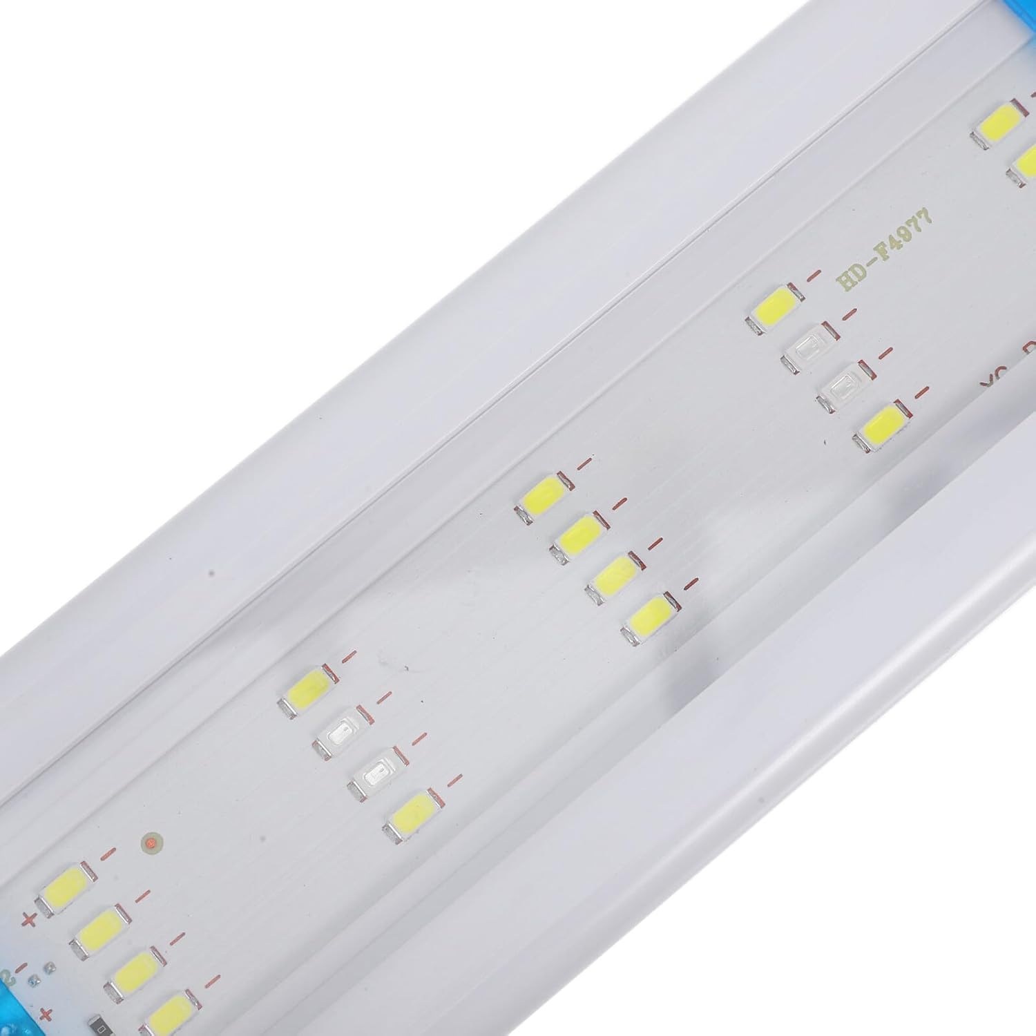 High Transmittance LED Aquarium Light Fish Tank Lamp with Blue White Light for Plant Development Energy-efficient Aquarium Accessory with US Plug for Tanks