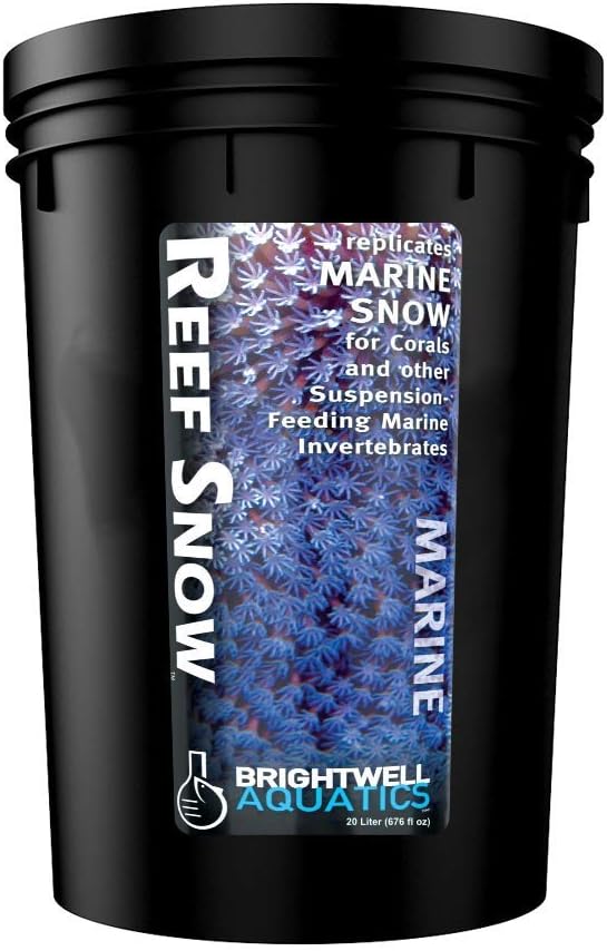 Brightwell Aquatics Reef Snow – Nutrient-Rich Supplement for Corals, Clams, Tube Worms, Sponges & Suspension Feeders – Supports Soft Tissue & Skeletal Growth in Reef Aquariums – 20 L