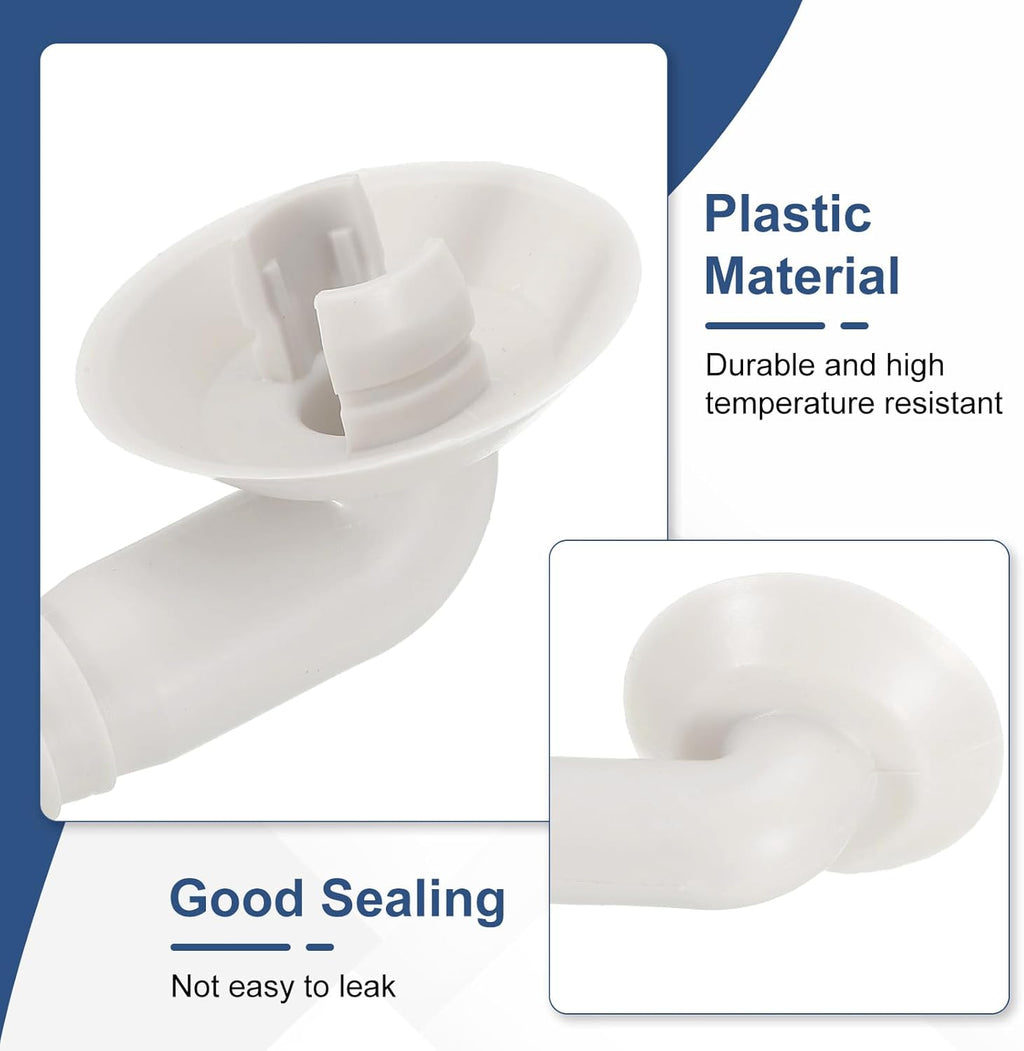 uxcell 5Pcs Air Conditioner Drain Hose Connector Elbow Fitting with Rubber Ring for Mini-Split Units and Window AC Unit 18mm, White